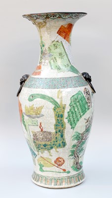 Lot 299 - A Chinese Porcelain Crackle Glazed Vase, Qing...