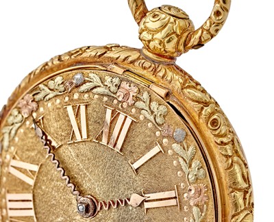 Lot 2200 - Lewis & Alston: An 18 Carat Gold Verge Pocket...