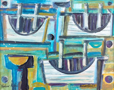 Lot 556 - William Black (20th Century) "Harbour Abstract"...