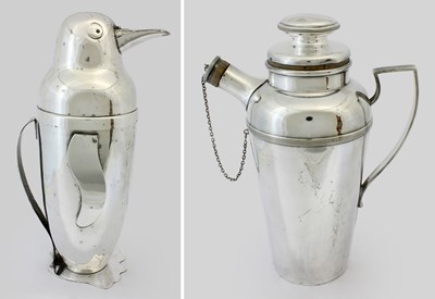 Lot 7 - A Silver Plate Novelty Cocktail-Shaker,...