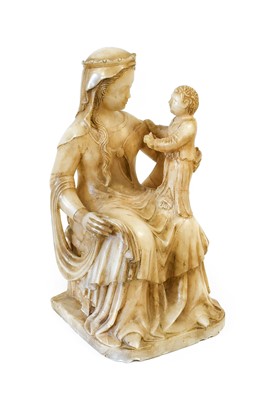 Lot 184 - A French Alabaster Figure Group of the Holy...