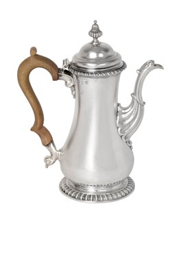 Lot 219 - A George II Silver Coffee-Pot