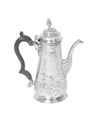 Lot 220 - A George II Silver Coffee-Pot