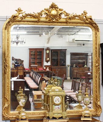 Lot 1417a - A Large Reproduction Gilt Framed Overmantel...