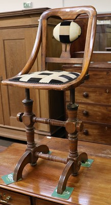 Lot 1339a - An Adjustable Music Chair, on turned and block...