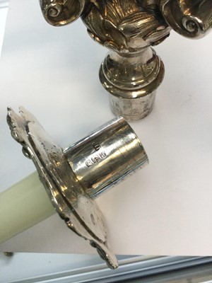 Lot 196 - A Pair of William IV Silver Four-Light Candelabra