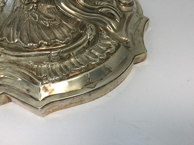 Lot 196 - A Pair of William IV Silver Four-Light Candelabra