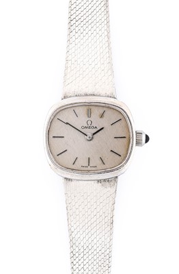 Lot 2324 - Omega: A Lady's 9 Carat White Gold Wristwatch,...