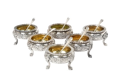 Lot 201 - A Set of Six George IV Silver Salt-Cellars