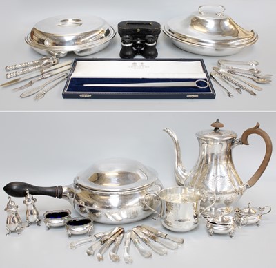 Lot 67 - A Collection of Silver and Silver Plate, the...