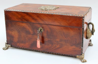 Lot 1304 - A 19th Century Mahogany Box, with gilt metal...