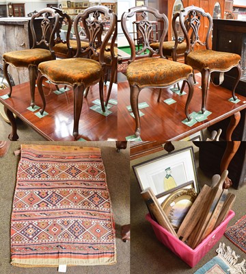 Lot 1380 - A Set of Four Victorian Walnut Salon Chairs, A...