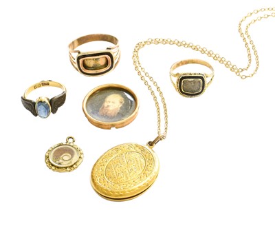 Lot 326 - A Small Quantity of Mourning Jewellery,...