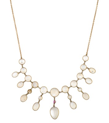 Lot 2100 - An Early 20th Century Moonstone and Synthetic...