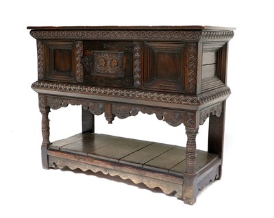 Lot 200 - A Mid 17th Century Joined Oak Standing Livery...