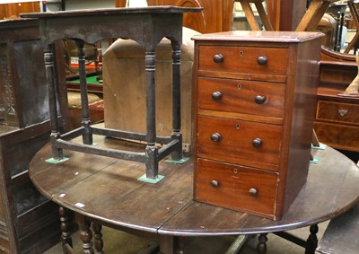 Lot 1384 - An 18th Century Oak Side Table, 79cm by 37cm...