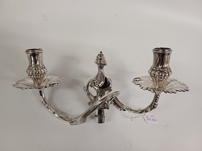 Lot 2187 - Two George III Silver Two-Light Candleabra