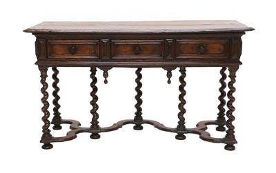 Lot 351 - A William & Mary Walnut Side Table, late 17th...