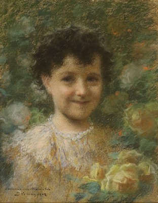 Lot 603 - Emile Vernon (1872-1919) Portrait of a young...