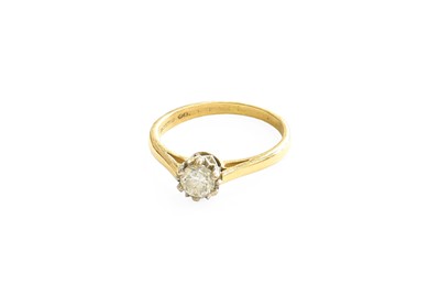 Lot 397 - An 18 Carat Gold Diamond Solitaire Ring, the...