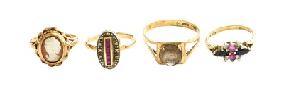 Lot 372 - Three 9 Carat Gold Rings, comprising of a...