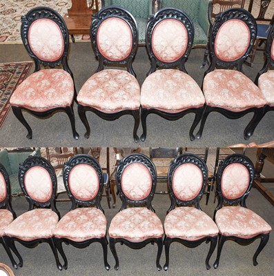 Lot 1356 - Nine Dutch Dining Chairs, stamped Hohrix