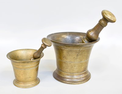 Lot 246 - A Bronze Pestle and Mortar, 18th century, with...