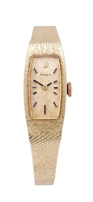 Lot 2194 - Rolex: A Lady's 14 Carat Gold Wristwatch,...
