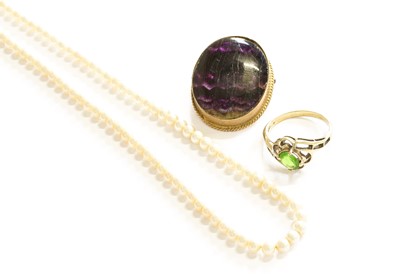 Lot 346 - A Cultured Pearl Necklace, knotted to a clasp...