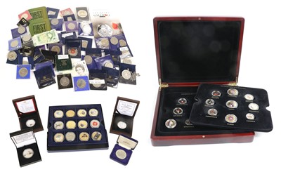 Lot 382 - Mixed Silver Proof and Base Metal...