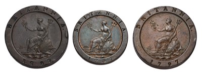 Lot 107 - 2x George III 'Cartwheel' Twopences 1797;...