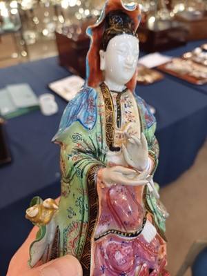 Lot 111 - A Chinese Porcelain Figure of Guanyin, Qing...