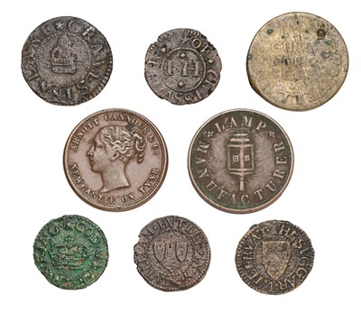 Lot 415 - 6x 17th Century Trade Tokens, to include;...