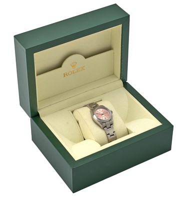 Lot 2183 - Rolex: A Lady's Stainless Steel Automatic...