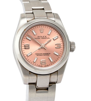 Lot 2183 - Rolex: A Lady's Stainless Steel Automatic...