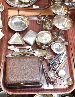 Lot 90 - A Collection of Assorted Silver, the silver...