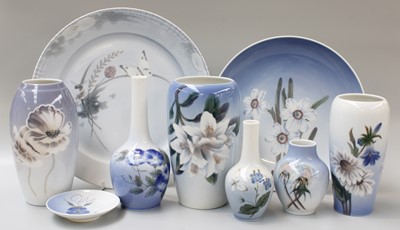 Lot 258 - Quantity of Royal Copenhagen Vases and Plates,...