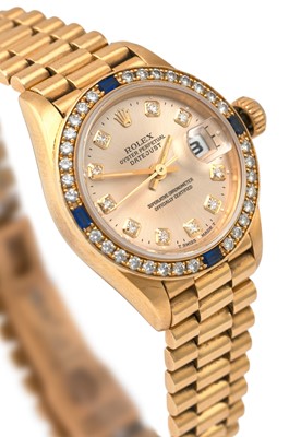 Lot 2181 - Rolex: A Lady's 18 Carat Gold Diamond and...
