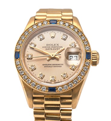 Lot 2181 - Rolex: A Lady's 18 Carat Gold Diamond and...