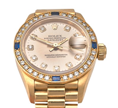 Lot 2181 - Rolex: A Lady's 18 Carat Gold Diamond and...