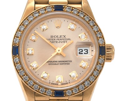 Lot 2181 - Rolex: A Lady's 18 Carat Gold Diamond and...