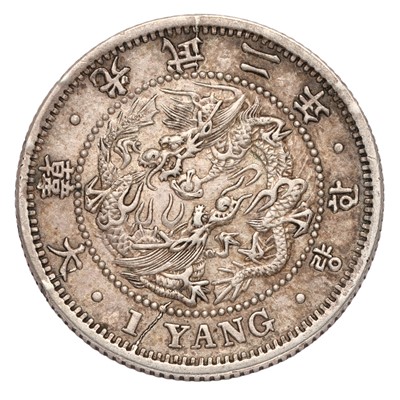 Lot 123 - Korea, 1 Yang, Year 2 (1898), closely spaced...