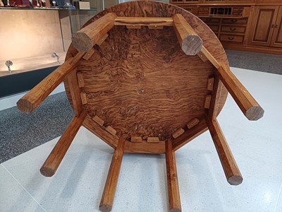 Lot 289 - An English Burr Oak Coffee Table, the circular...