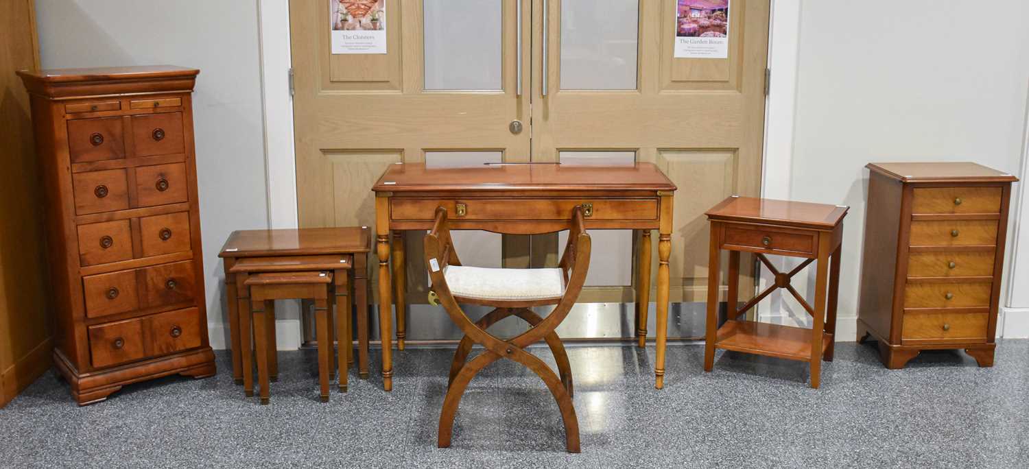 Lot 1174 Various 20th Century Cherry Wood Furniture,