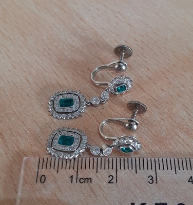 Lot 2330 - A Pair of Early 20th Century Emerald and...