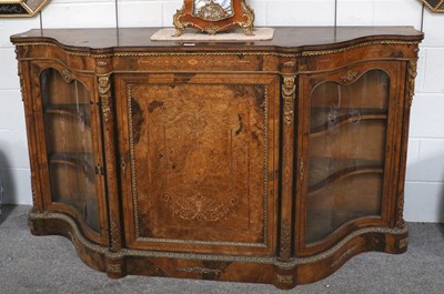 Lot 1156 - A Victorian Inlaid Walnut Brass Mounted...