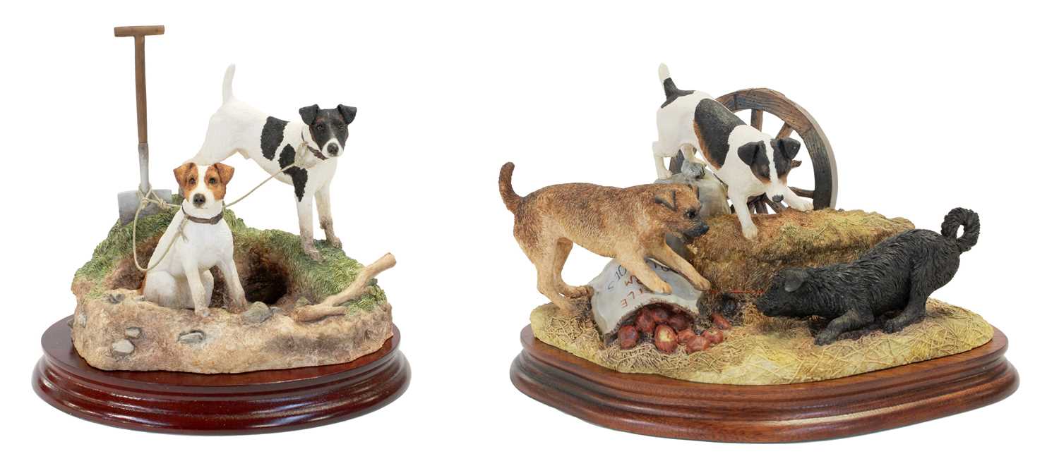 Lot 130 - Border Fine Arts Terrier Groups Comprising:...