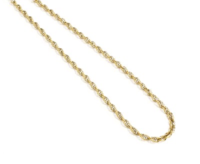 Lot 404 - A 9 Carat Gold Rope Twist Necklace, length 50.5cm