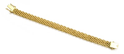 Lot 433 - A 9 Carat Gold Brick Link Necklace and...