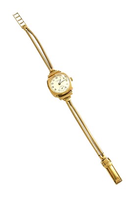 Lot 380 - A 9 Carat Gold Lady's J W Benson Wristwatch